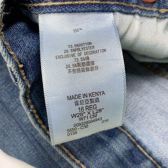 Levi Strauss 550 Relaxed Jeans 16 Reg 28x28 - Picture 11 of 12